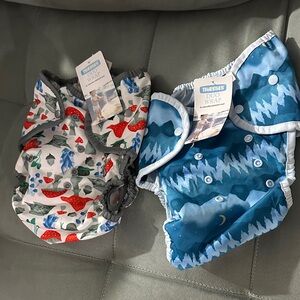 Thirsties Duo Wrap Diaper Covers - Blue and Multicolor Design